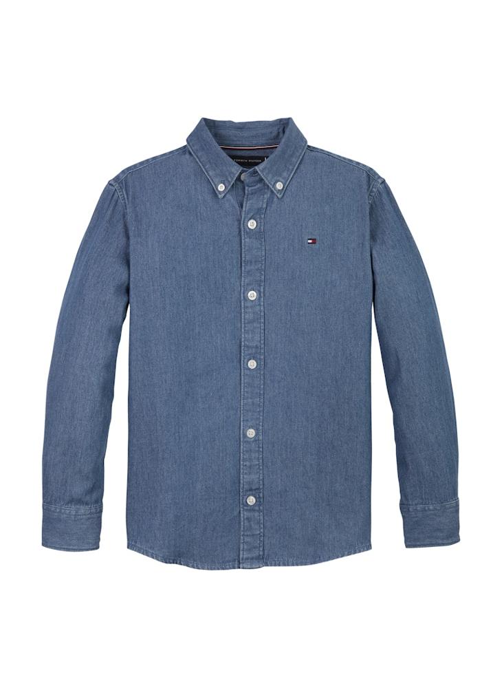 TOMMY HILFIGER Kids Denim Chambray Ls Shirt  - Image 4