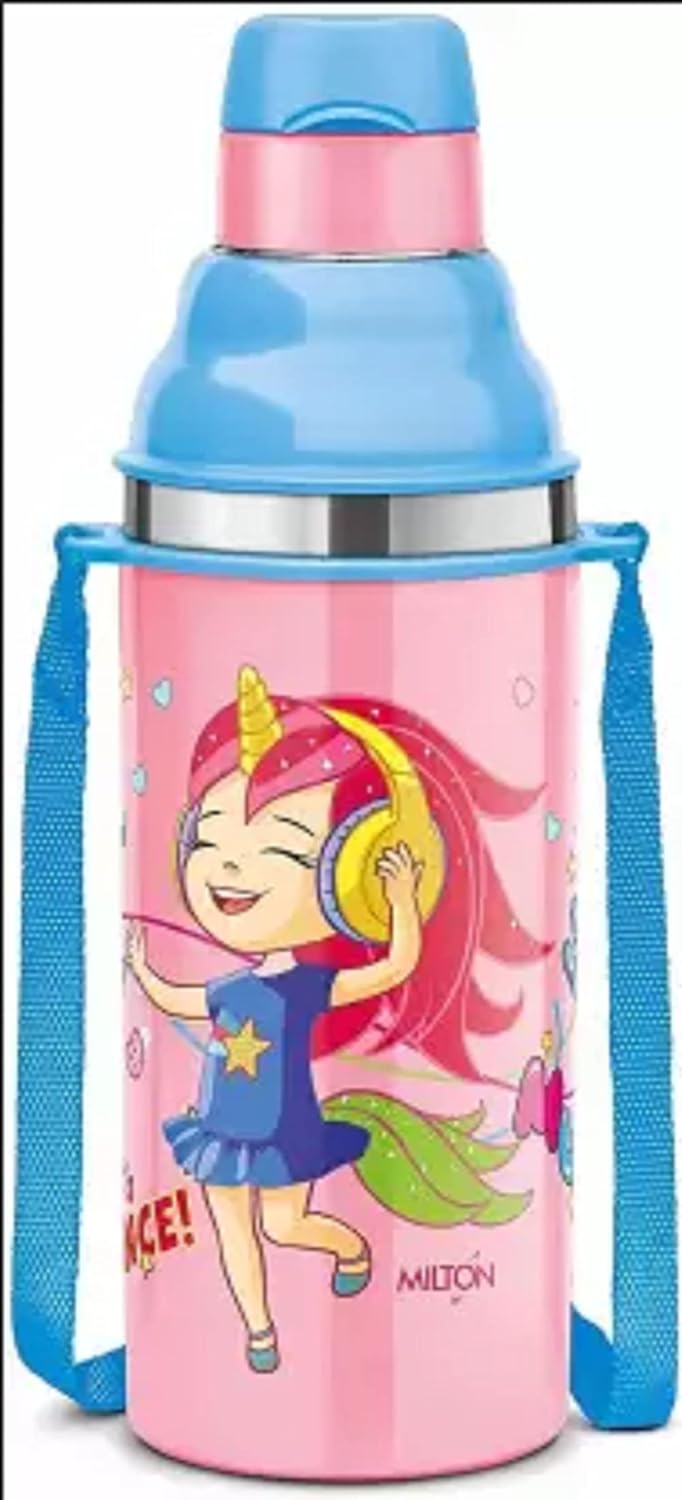 Milton MILTON Kool Stunner 400 404 ml Water Bag Pack of 1 Pink Plastic Steel  - Image 1
