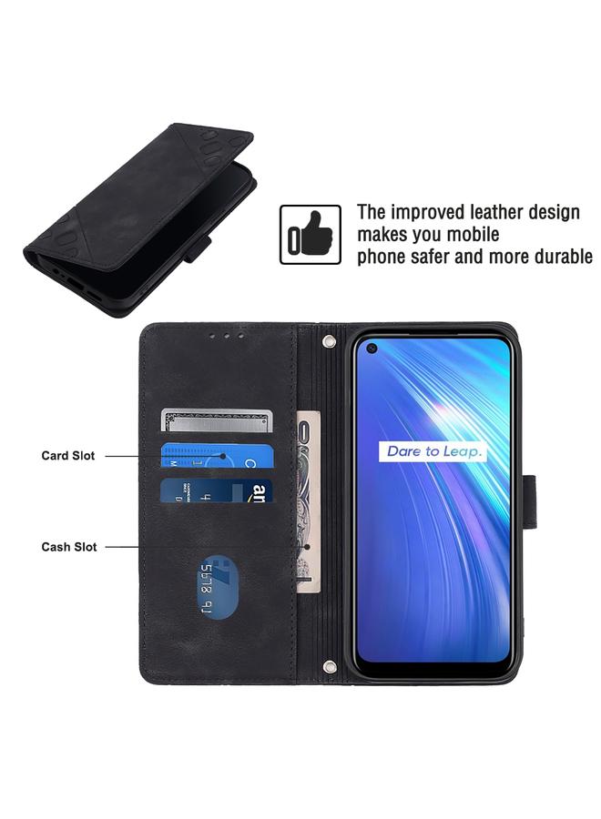 اس-توب جراب هاتف Realme 6 مصنوع من الجلد المنقوش بملمس الجلد - Image 5