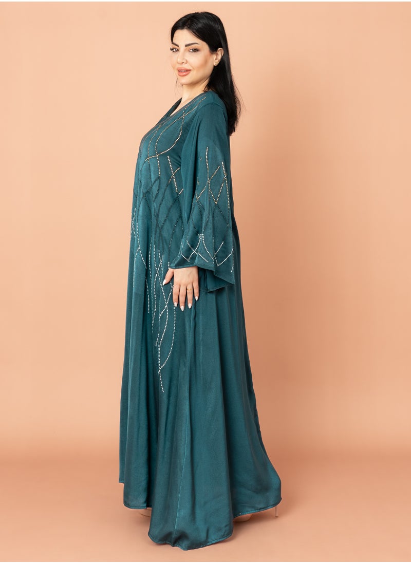 اكسا جلابية كرستال متغير الألوان اخضر  - Image 3