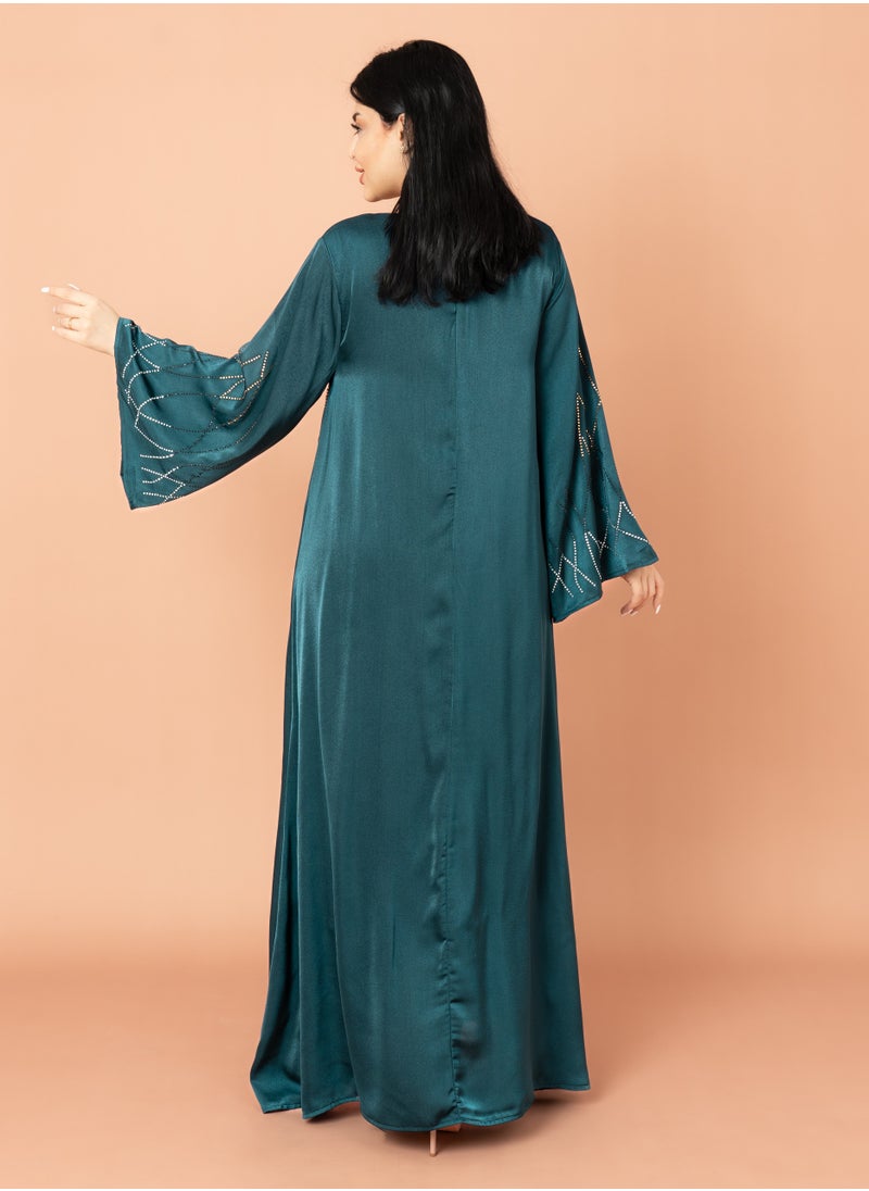 اكسا جلابية كرستال متغير الألوان اخضر  - Image 4