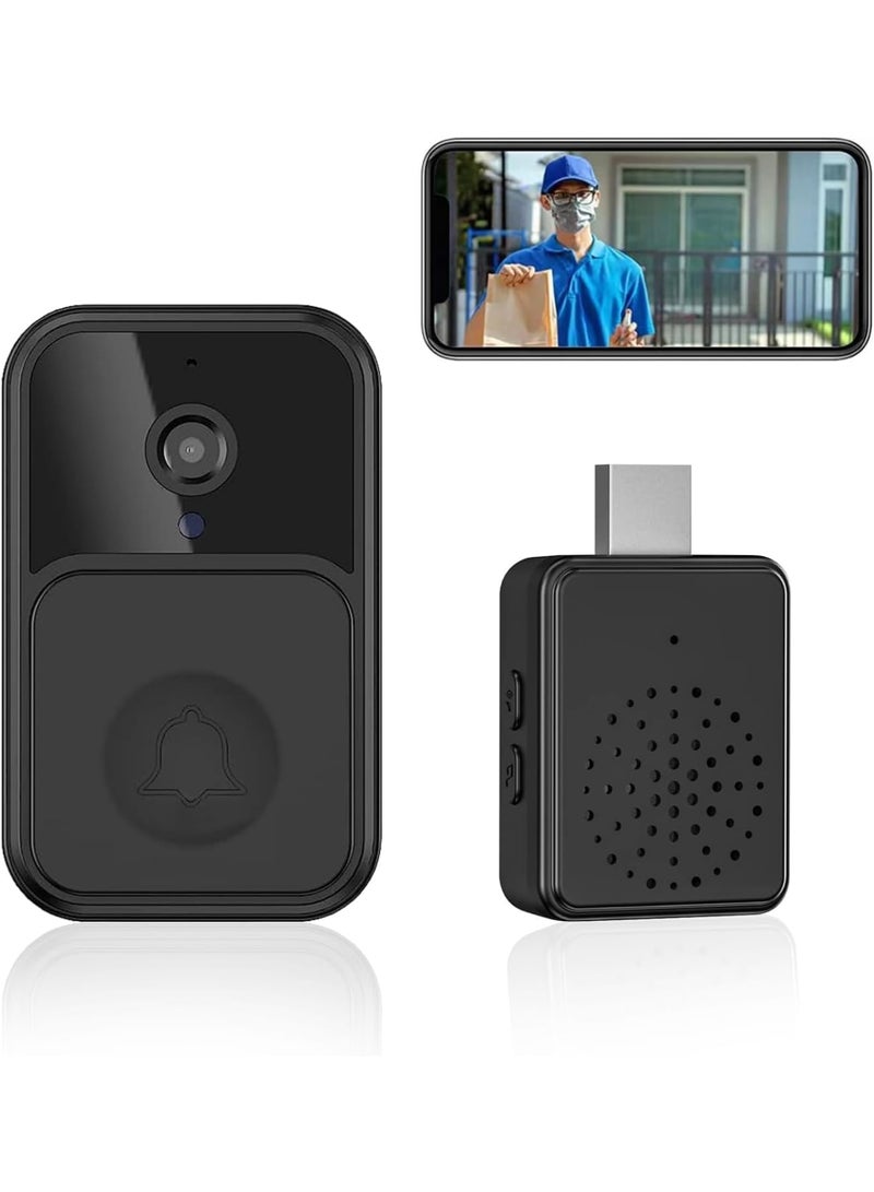 SOLARAE Smart Wireless Remote Video Doorbell, Camera Wireless Intercom Doorbell, HD Night Vision WiFi Security Door Doorbell, Cloud Storage, 2-Way Audio - Image 1