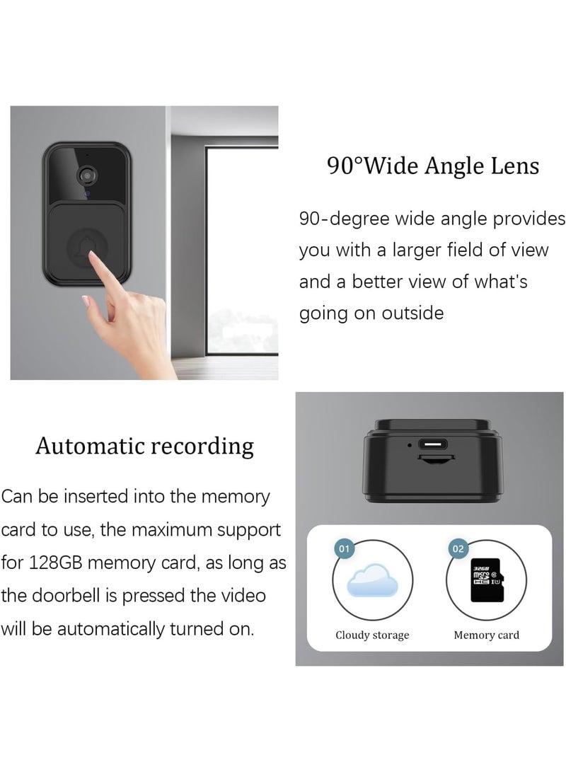 SOLARAE Smart Wireless Remote Video Doorbell, Camera Wireless Intercom Doorbell, HD Night Vision WiFi Security Door Doorbell, Cloud Storage, 2-Way Audio - Image 5