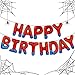 AXBMM Spider Themed Happy Birthday Banner Party Decorations Kit with Spider Balloons Colorful Superhero Backdrop Supplies for Boys Kids Indoor Outdoor Celebration Themed Party EssentialsSpider BlueRed - Image 2