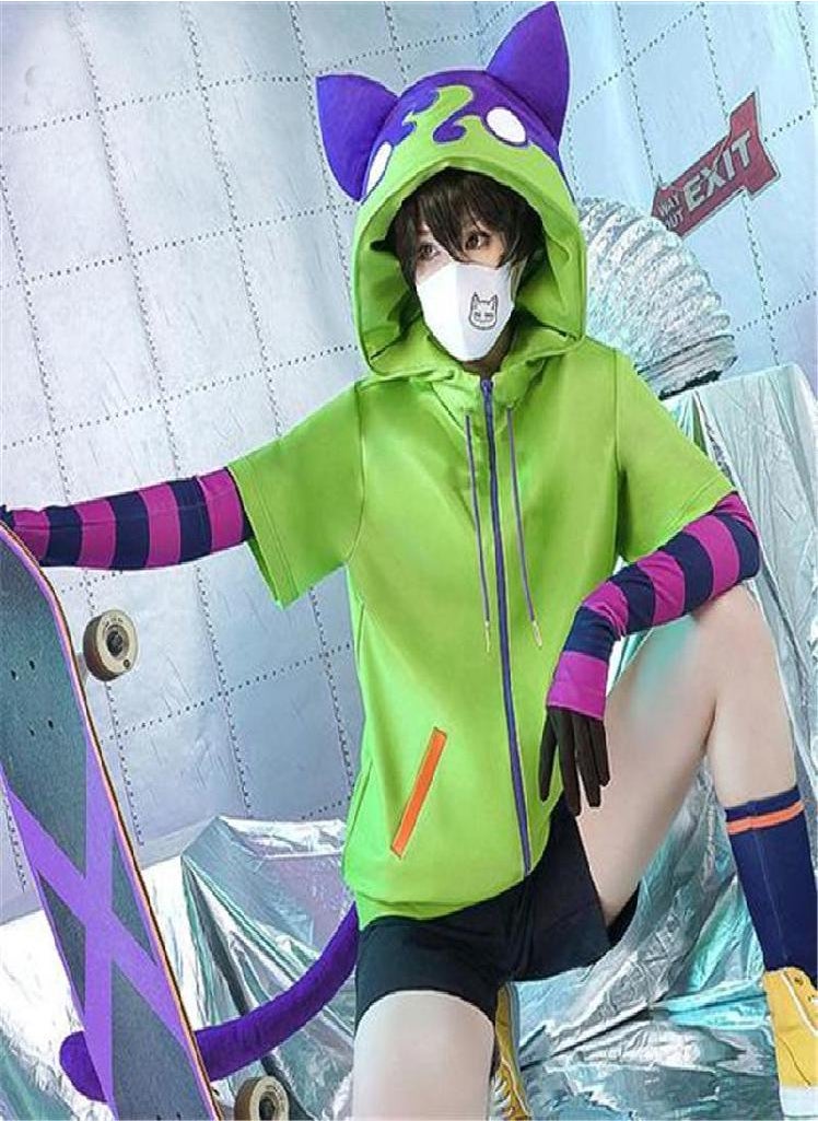 Eckek - 6Pcs/Set Anime SK8 The Infinity Cosplay Costume Chinen Miya SK Eight Cosplay Halloween Party Cos Outfits Jacket Tail Gloves Pant Coat Suits - Image 1