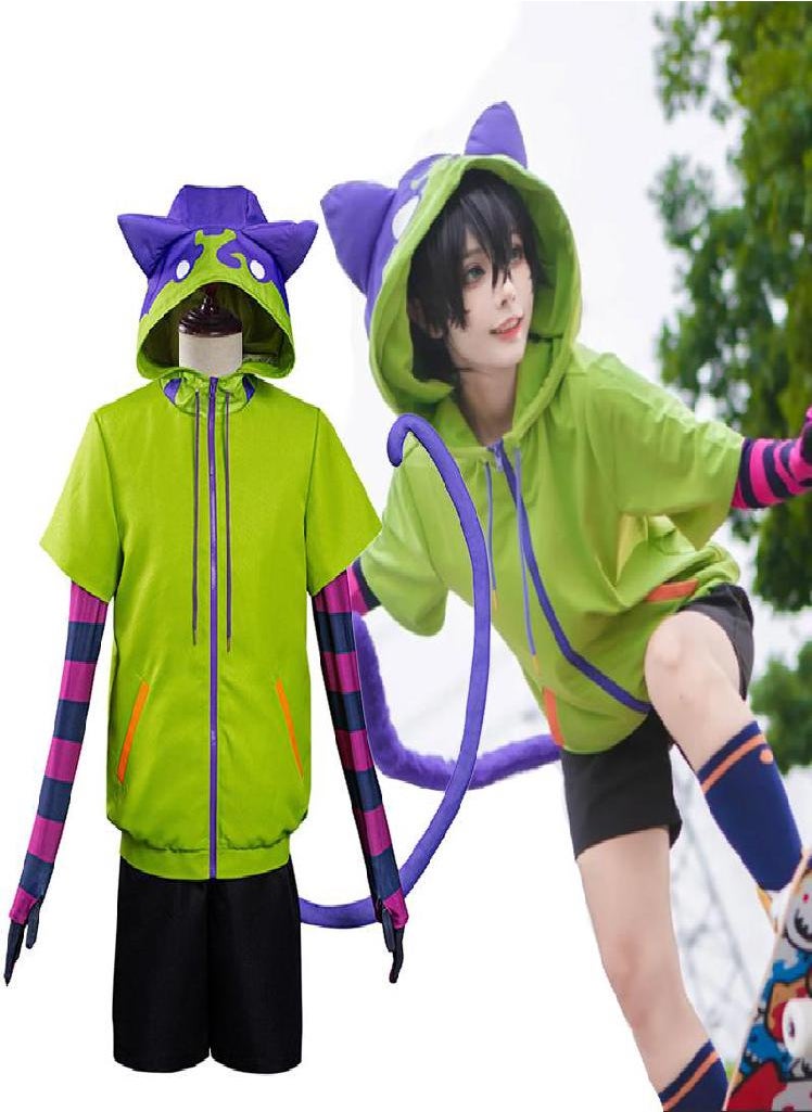 Eckek - 6Pcs/Set Anime SK8 The Infinity Cosplay Costume Chinen Miya SK Eight Cosplay Halloween Party Cos Outfits Jacket Tail Gloves Pant Coat Suits - Image 1