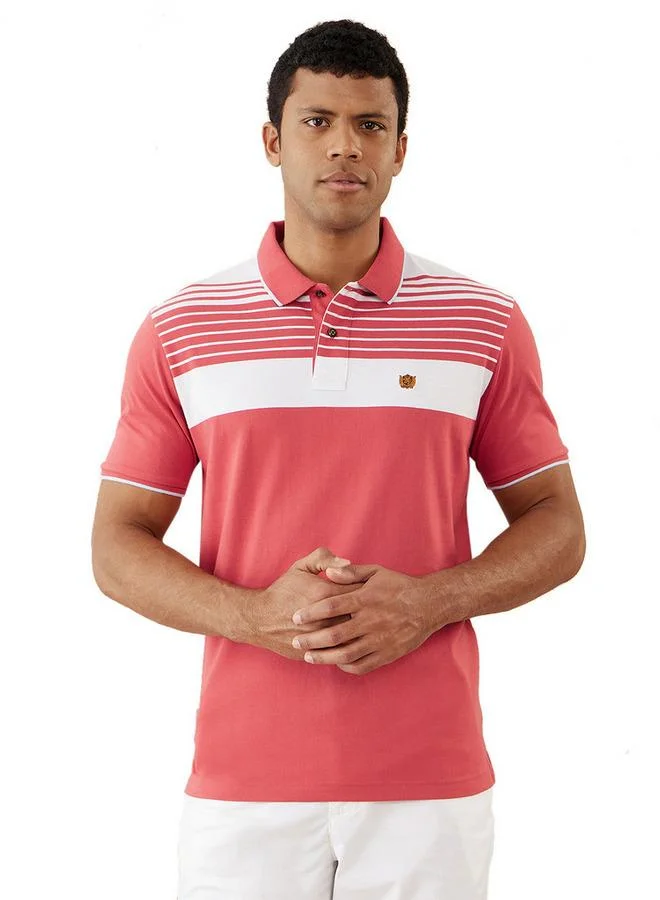 fahrenheit Fahrenheit Striped Polo T-shirt