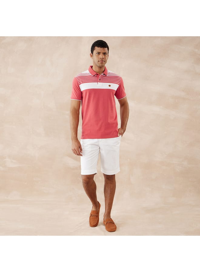 fahrenheit Fahrenheit Striped Polo T-shirt with Short Sleeves  - Image 2