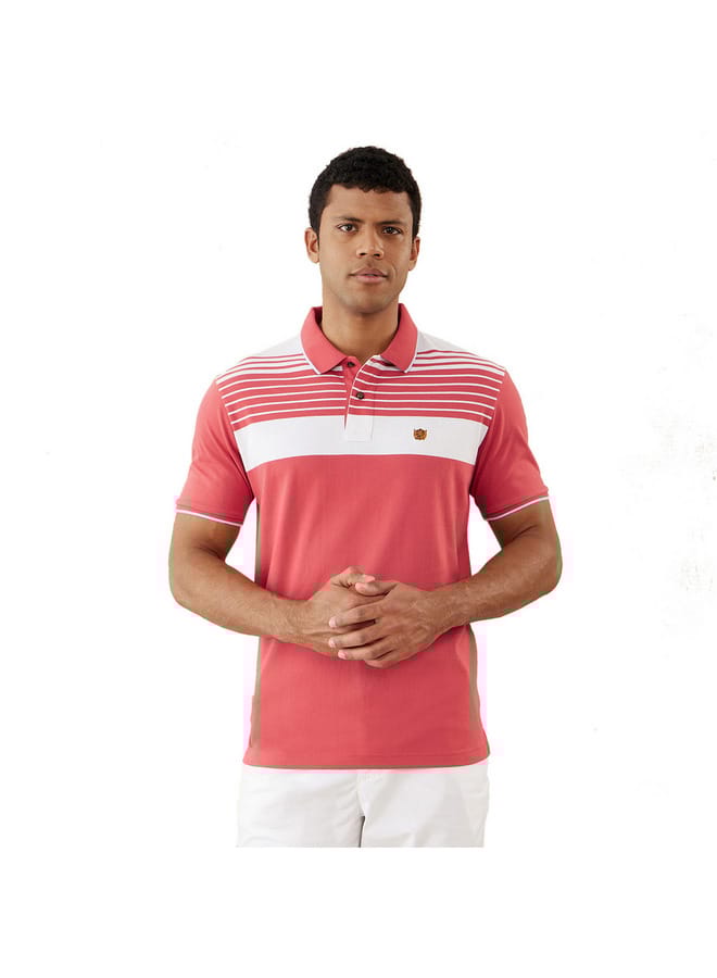 fahrenheit Fahrenheit Striped Polo T-shirt with Short Sleeves  - Image 1