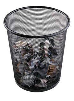 Maxi 6-Piece Metal Mesh Waste Bin Small 9 Litre Capacity Black  - Image 2
