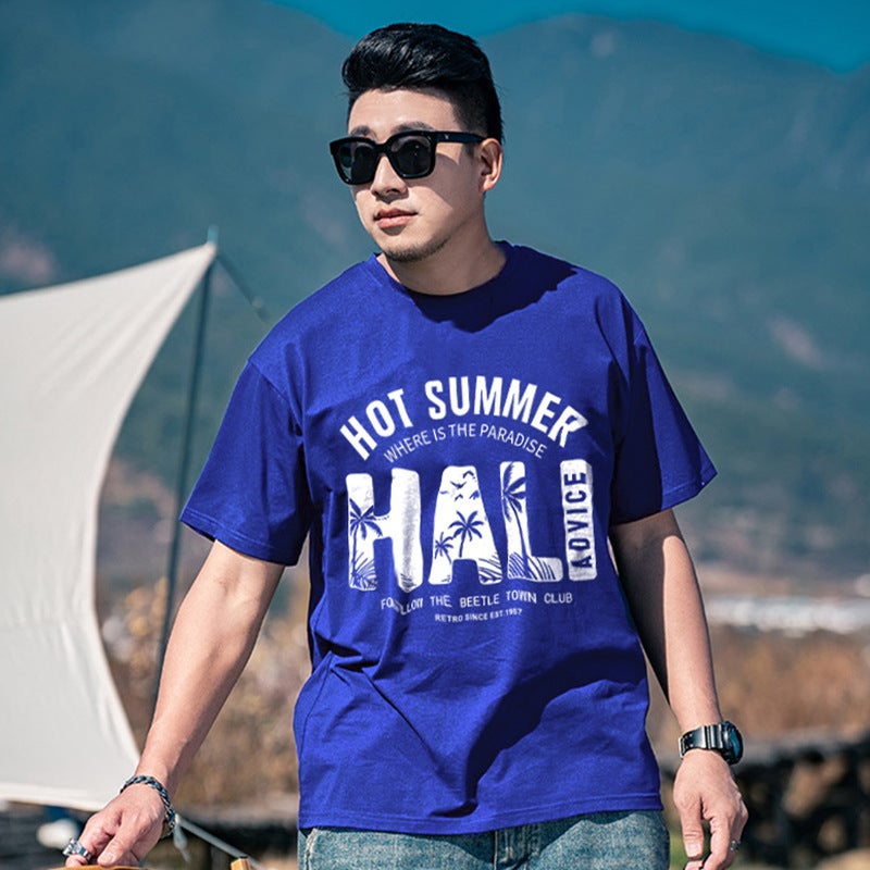 Short Sleeve T-Shirt Plus Fat Plus Size 11Xl Simple Loose Casual Fat Guy Half Sleeve A Generation Of Hair - Image 4