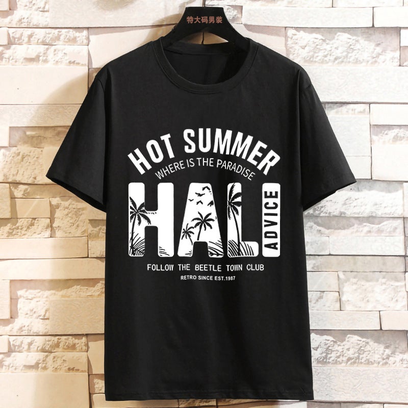 Short Sleeve T-Shirt Plus Fat Plus Size 11Xl Simple Loose Casual Fat Guy Half Sleeve A Generation Of Hair - Image 5