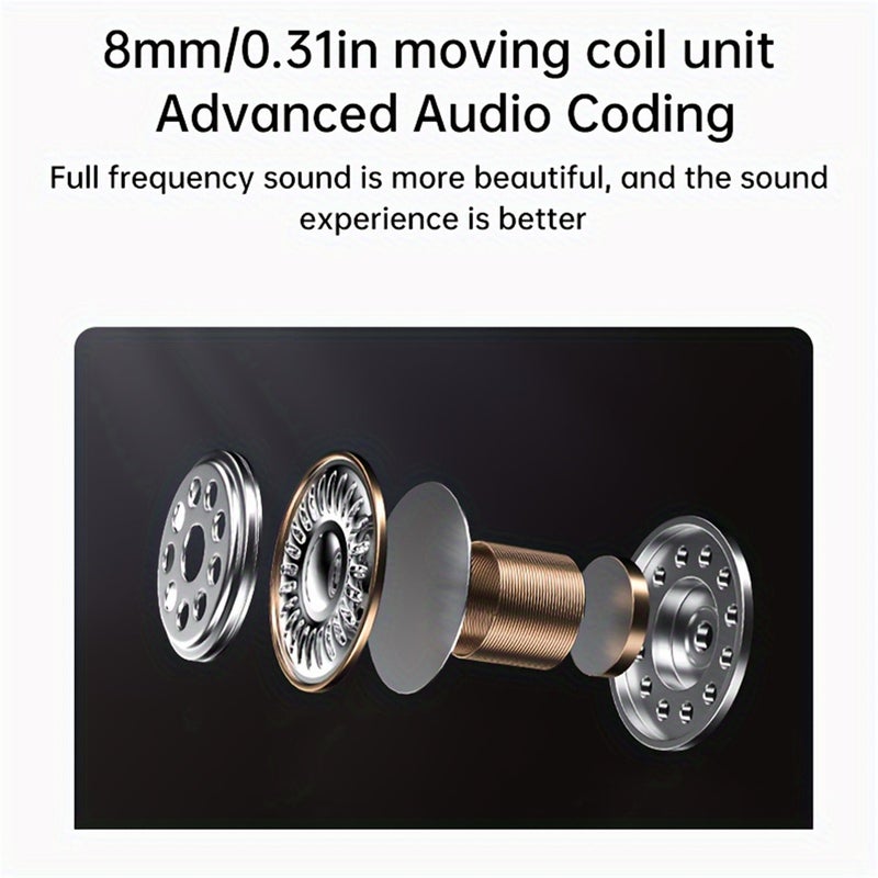 Wireless Headphones Black Bluetooth 5.3 15M Transmission Distance - 3000mAh Charging Box TWS for Daily Use & Audio Enthusiasts - Image 3