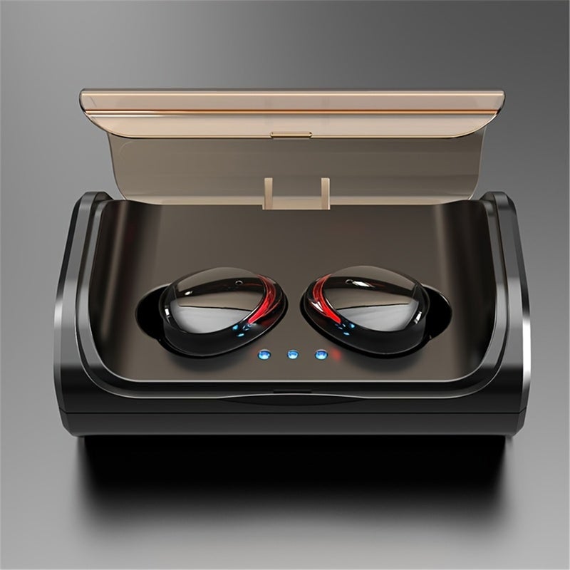 Wireless Headphones Black Bluetooth 5.3 15M Transmission Distance - 3000mAh Charging Box TWS for Daily Use & Audio Enthusiasts - Image 1