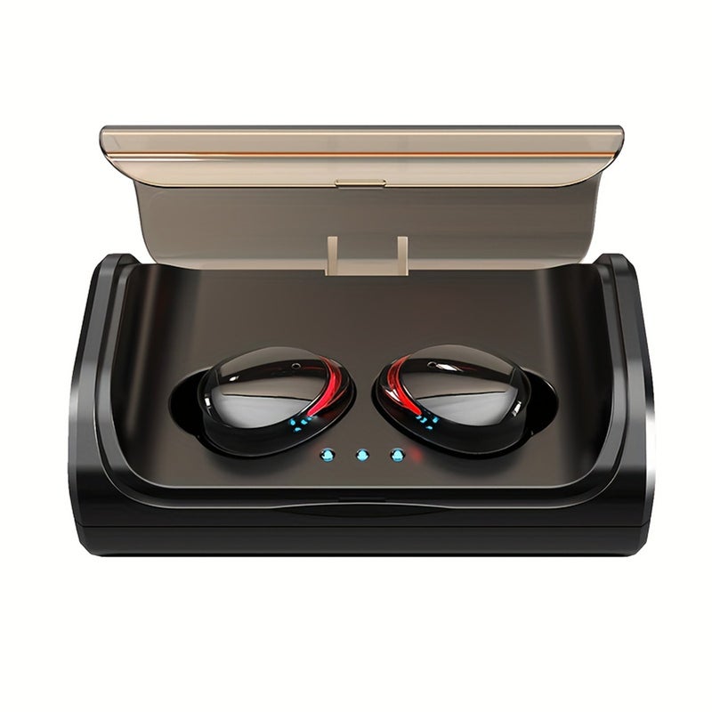 Wireless Headphones Black Bluetooth 5.3 15M Transmission Distance - 3000mAh Charging Box TWS for Daily Use & Audio Enthusiasts - Image 2