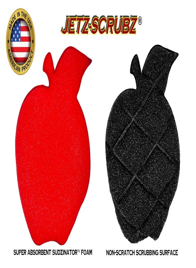 Jetz-Scrubz® Apple Shaped Kitchen Scubber Sponge, Pack of 3 - Image 2