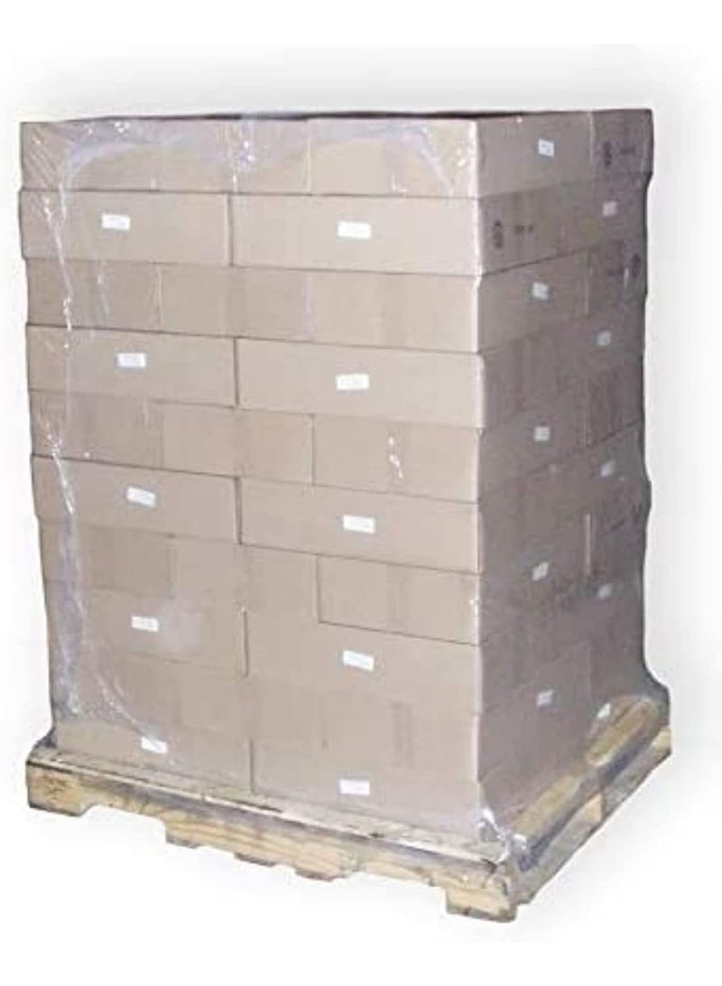 لفاف امتداد بقياس 19.5 بوصة × 1000 قدم بسُمك 80 جاغ، قوة صناعية مع مقبض بلاستيكي، مستلزمات البليت البلاستيكية، لاصق ذاتيًا ومتينة للتعبئة، النقل، لفائف فيلم الانكماش الثقيل (1) - Image 3