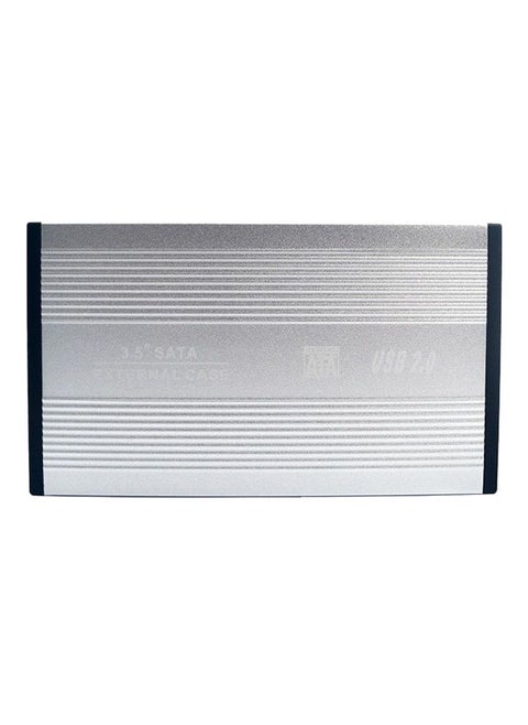 USB 2.0 SATA Hard Disk Drive External Adapter Case Silver
