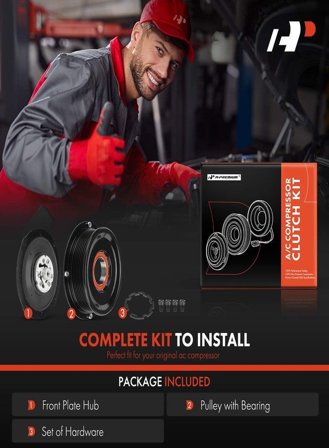 A-Premium Air Conditioner AC Compressor Clutch Kit Compatible with Toyota Camry 2007-2009, RAV4 2006-2008, 2.4L - Image 2