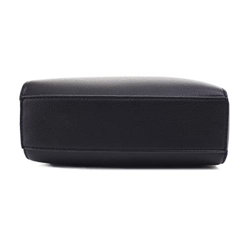 EVVE Crossbody Bags for Women Trendy Triple Zip Small Crossbody Camera Bag Purse with Wide Guitar Strap | Black - Image 4