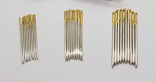 Cross Stitch Needles Sizes 22 24 26 Set of 30 Gold Tail Embroidery Tapestry