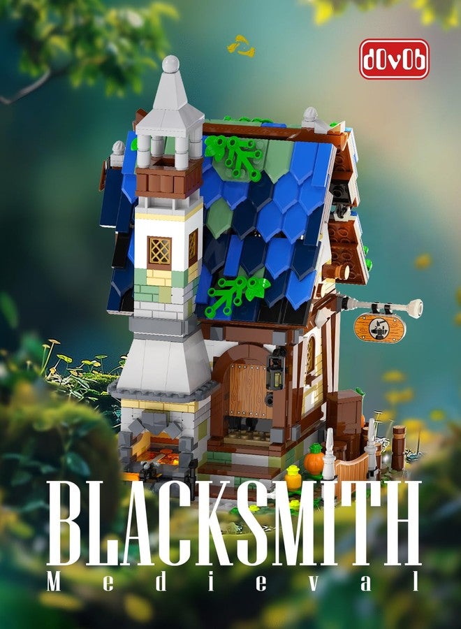 dOvOb Medieval Blacksmith Building Set with LED Light Bricks - 1205 PCS Construction Architecture Model for Adults and Kids - Image 2