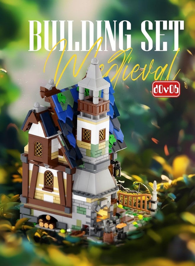 dOvOb Medieval Blacksmith Building Set with LED Light Bricks - 1205 PCS Construction Architecture Model for Adults and Kids - Image 5