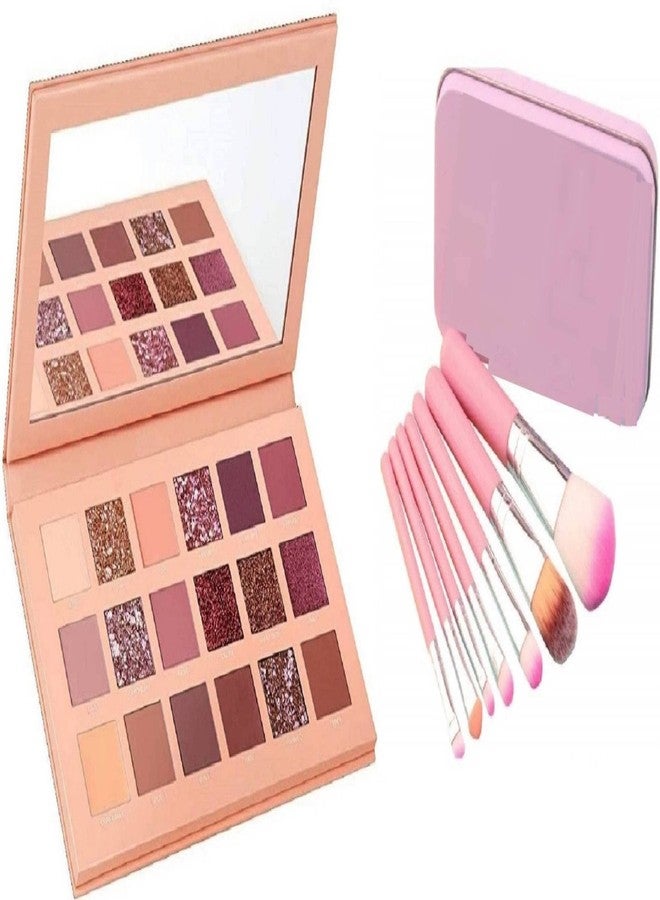 Ovking Eye Shadow Palette 18 Shades & 7 Pcs Makeup Brush combo set
