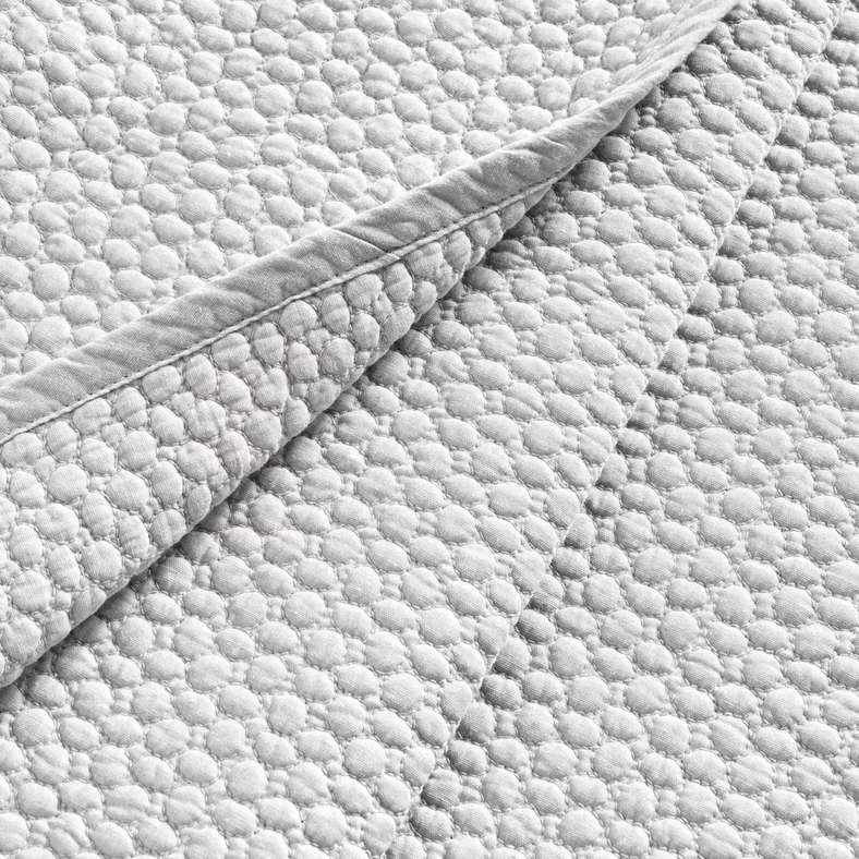 Pan Home Quilted Bedspread Set 3-Piece - Grey - Image 3