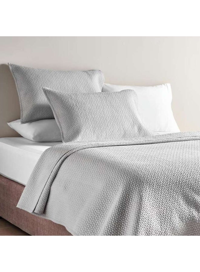Pan Home Quilted Bedspread Set 3-Piece - Grey - Image 2