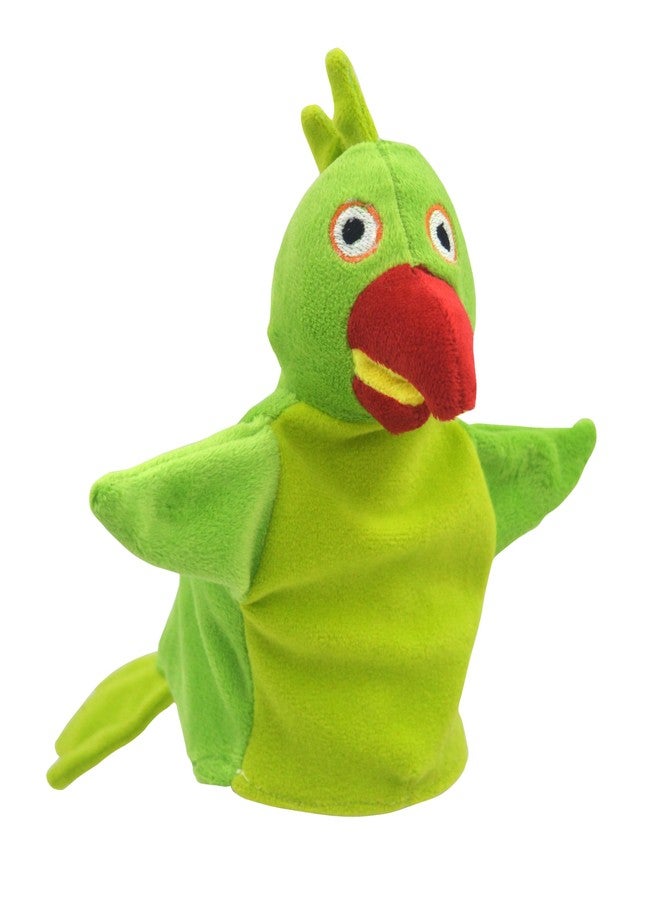 Elfactory Animal Hand Puppet for Kids - Educational Storytelling Interactive Plush Animal Hand Puppet for Learning (4-8 inches) (Parrot) - Image 1