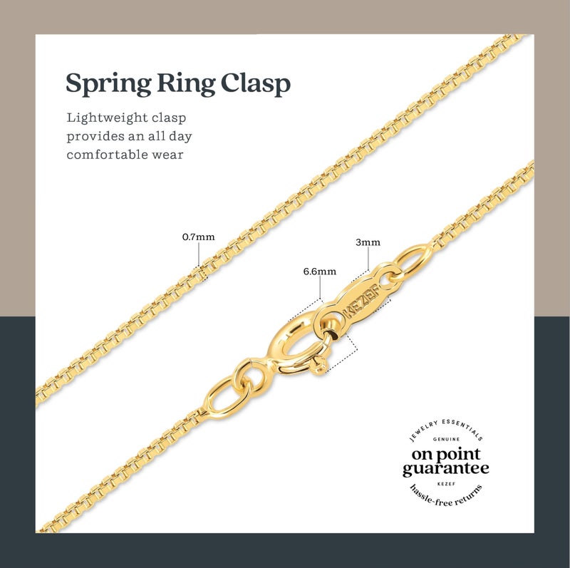 KEZEF 925 Sterling Silver Necklace for Women | Thin 0.7mm 18k Gold plated, Rose Gold chain for women, Silver chain necklace jewelry | cadena de plata 925 para hombre mujer - Image 3