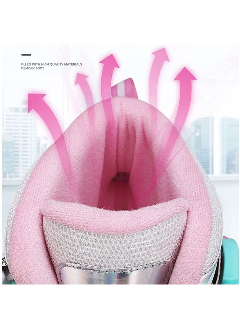 جي تي-ويل زلاجات دوارة للبنات والأطفال ، زلاجات دوارة قابلة للتعديل ، مع جميع العجلات تضيء ، مضيئًا ممتعًا للفتيات والأطفال ، زلاجات دوارة للأطفال المبتدئين - Image 4