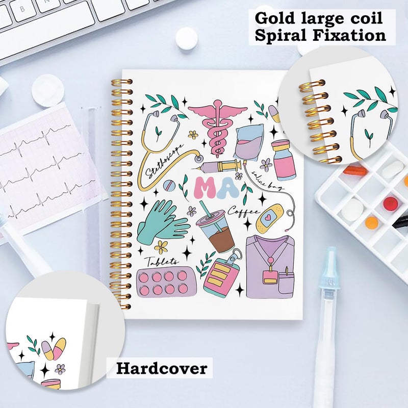 SNNDER Medical Assistant Gifts, MA Gifts for Women, MA Notebook Medical Journal Hardcover Spiral Notebook 5.5x8.3 Inch - Image 2