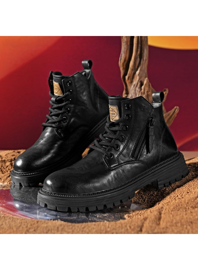 HLA Men's Boots Martin Boots Men's Work Boots Classic Comfortable Simple British Style Work Boots Durable Boots - Image 2