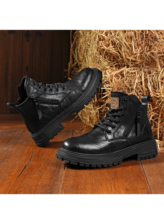 HLA Men's Boots Martin Boots Men's Work Boots Classic Comfortable Simple British Style Work Boots Durable Boots - Image 4