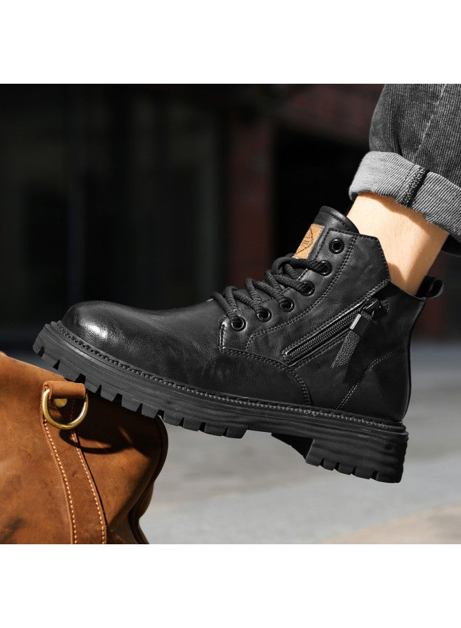 HLA Men's Boots Martin Boots Men's Work Boots Classic Comfortable Simple British Style Work Boots Durable Boots - Image 5