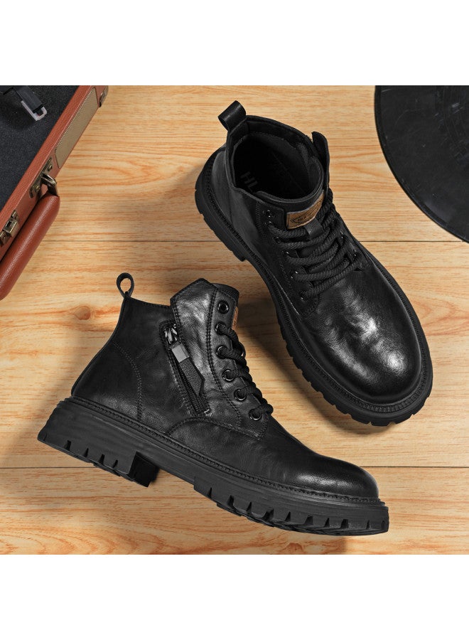 HLA Men's Boots Martin Boots Men's Work Boots Classic Comfortable Simple British Style Work Boots Durable Boots - Image 3