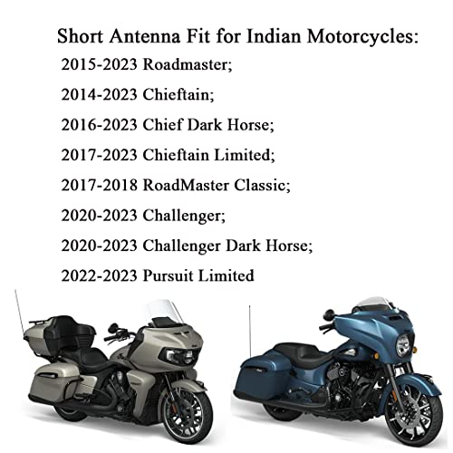 AMFRNE Motorcycle Short Antenna, Fit for Can-Am Spyder, Indian, Honda, BMW, Victory Select Motorcycles Models | Designed for Optimized Radio Reception, 7 Inches Spiral Antenna for Motorcycles ATV - Image 3