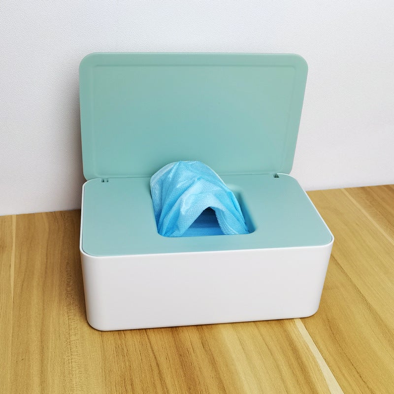 Wet Wipes Box Desktop Wet Wipes Box Wet Wipes Box Plastic Covered Tissue Box Sealed Dustproof Storage Box - Image 5