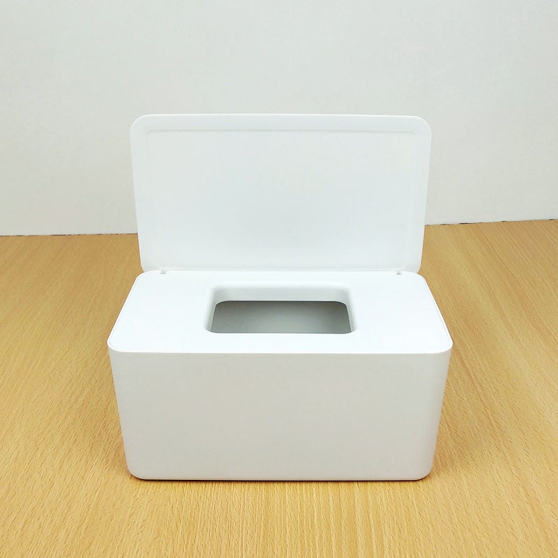 Wet Wipes Box Desktop Wet Wipes Box Wet Wipes Box Plastic Covered Tissue Box Sealed Dustproof Storage Box - Image 3