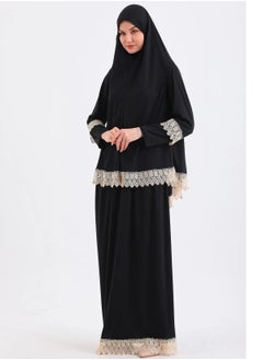 OLUDENIZ TWO PIECE SKIRT GUIPURE NON-SLIP, NON-SWEATHER Equally suitable for all body shapes and sizes PRAYER DRESS made in Türkiye...SUITABLE SIZES = S -M- L  - Image 3