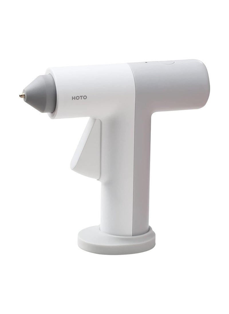 HOTO Hot Glue Gun, Cordless Mini Glue Gun with 10 Melt Glue Sticks, Manual Dispensing, 30S Heating Fast, USB-C Charging, Smart Power-Off, Suitable for Crafting/DIY Arts/Sealing