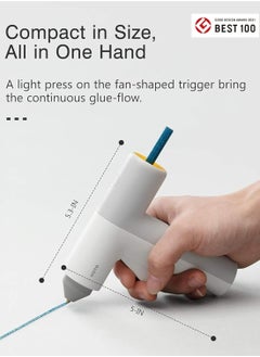 HOTO HOTO Hot Glue Gun, Cordless Mini Glue Gun with 10 Melt Glue Sticks, Manual Dispensing, 30S Heating Fast, USB-C Charging, Smart Power-Off, Suitable for Crafting/DIY Arts/Sealing  - Image 5