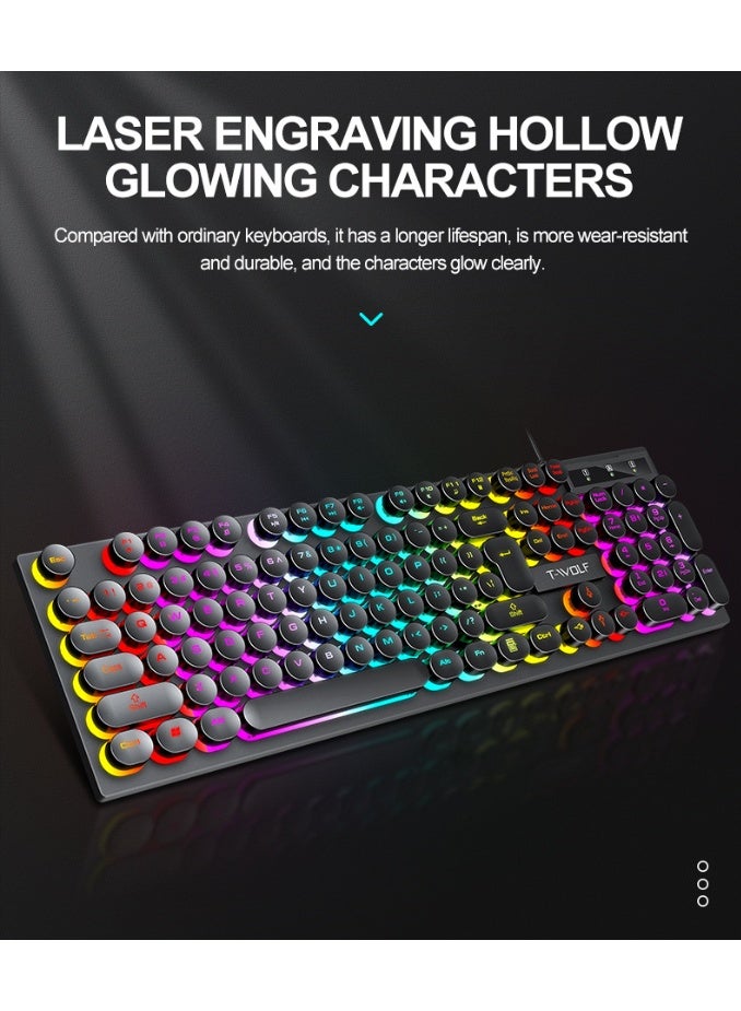 EBMINI New Wired Illuminated Mechanical Tactile Keyboard - Image 4
