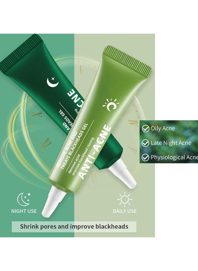 NALACAL Anti Acne Removal Cream - Acne Treatment Spot and Blackheads Treatment - Day & Night Acne Gel Set - Moisturizing Skincare Fade Acne Spots Oil Control Shrink Pores - For All Skin Types (2x30ml) - Image 2