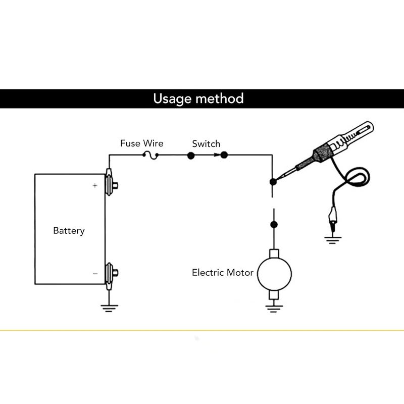 مواد مطورة مضادة للتآكل قلم اختب��ر السيارات Tyenaza، جهاز اختبار الدوائر LED مع شاشة رقمية، جهاز اختبار كهربائي لسيارة وشاحنة وسيارة دفع رباعي لفحص الجهد والتيار (نوع السلك الأسود) - Image 4