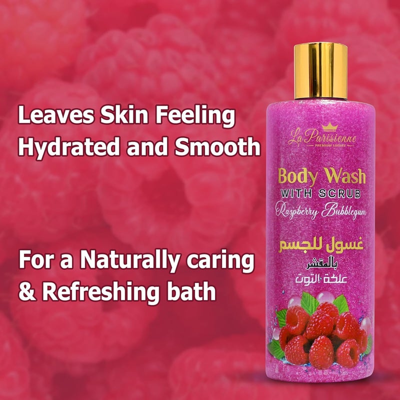 ECOLYTE+ La Parisienne Premium Body Wash with Scrub - Raspberry Bubblegum Scent, 500 ml - Image 5