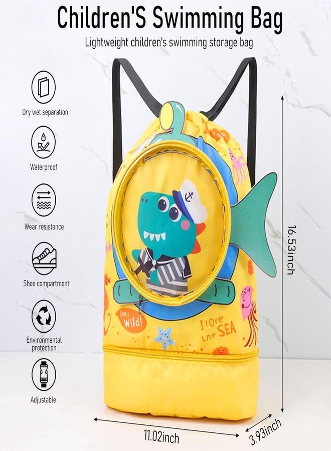 Spocco | Swimming Bag Shoulder Bag for Kids Large Capacity Backpack, Wet Dry Separation Beach Storage Clothes, Swim, Beach, Gym, Sports, Travel, Picnic, School Waterproof Bag for Kids | 179 - Image 4