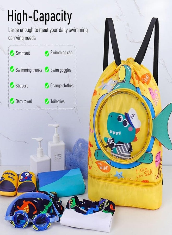 Spocco | Swimming Bag Shoulder Bag for Kids Large Capacity Backpack, Wet Dry Separation Beach Storage Clothes, Swim, Beach, Gym, Sports, Travel, Picnic, School Waterproof Bag for Kids | 179 - Image 5